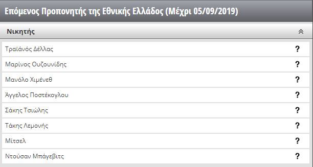 Τα φαβορί για τον πάγκο της Εθνικής Ελλάδας