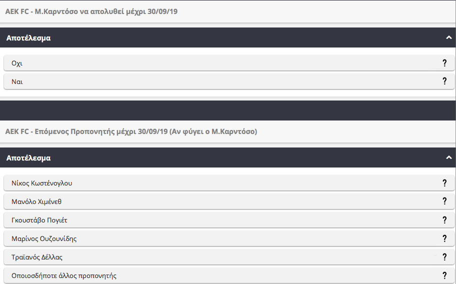 Επόμενος προπονητής ΑΕΚ - Απόλυση Καρντόσο